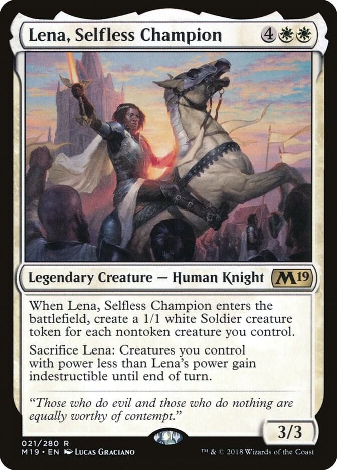 Lena, Selfless Champion 21 card from Core Set 2019