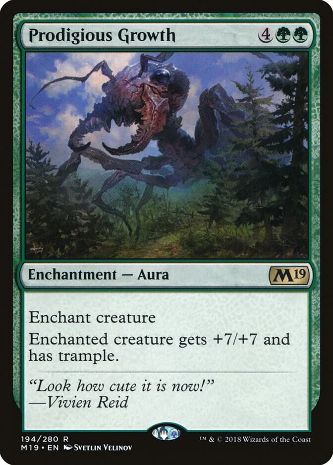 Prodigious Growth 194 card from Core Set 2019