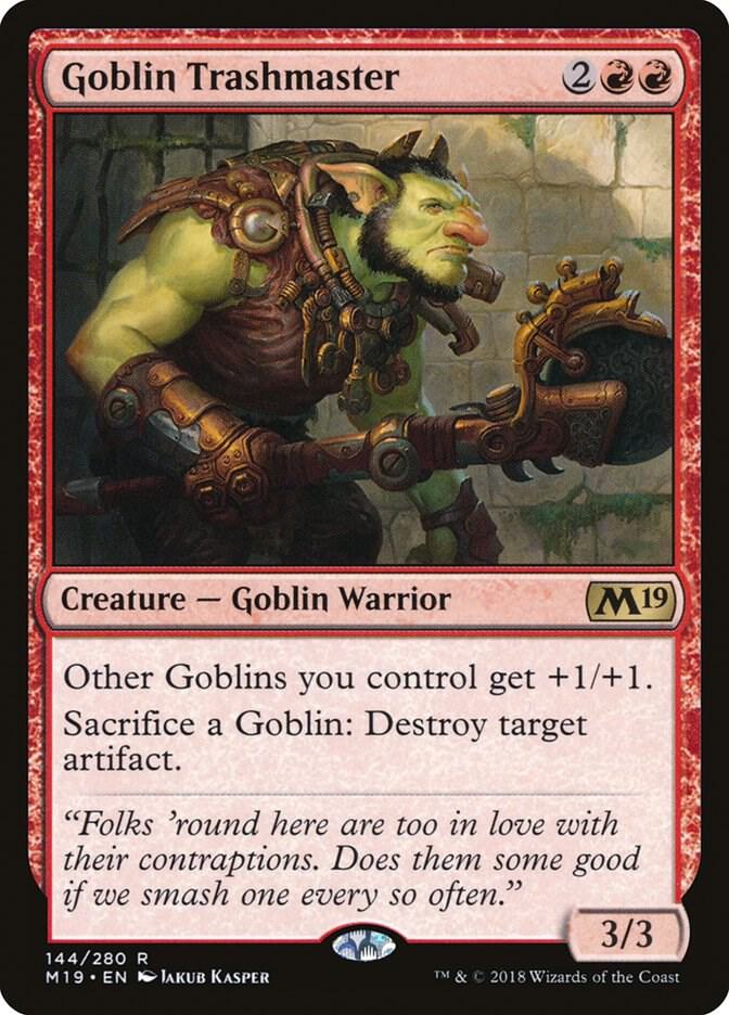Goblin Trashmaster 144 card from Core Set 2019