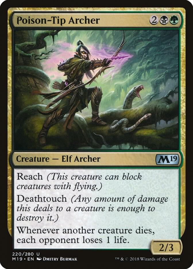 Poison-Tip Archer 220 card from Core Set 2019