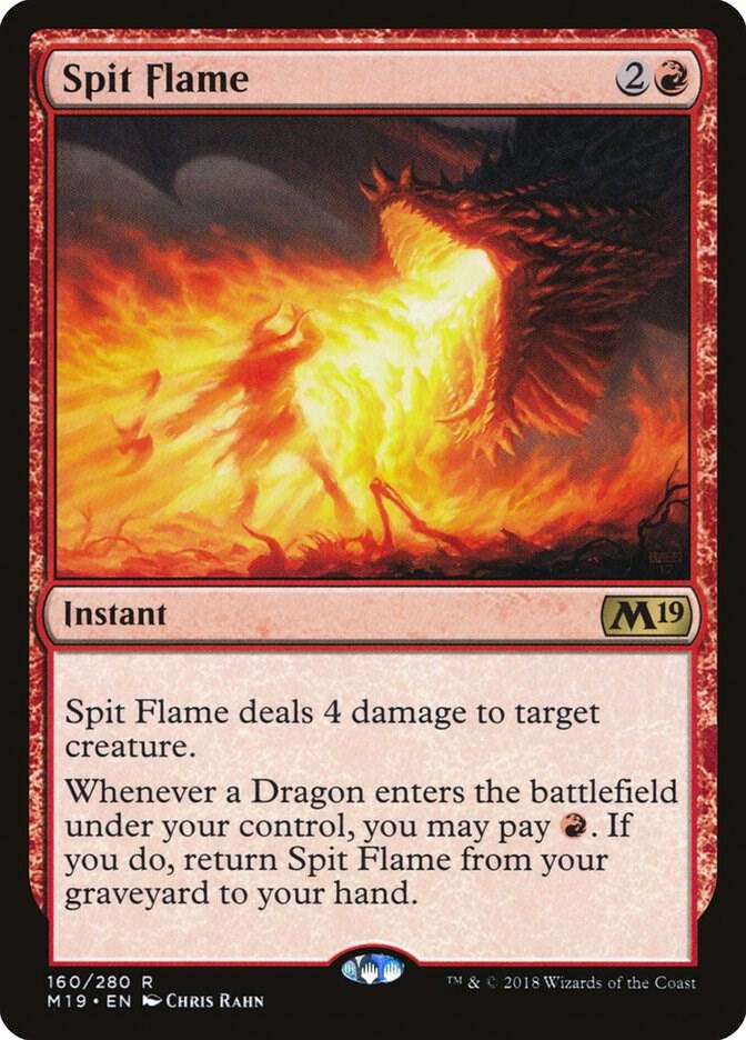 Spit Flame 160 card from Core Set 2019