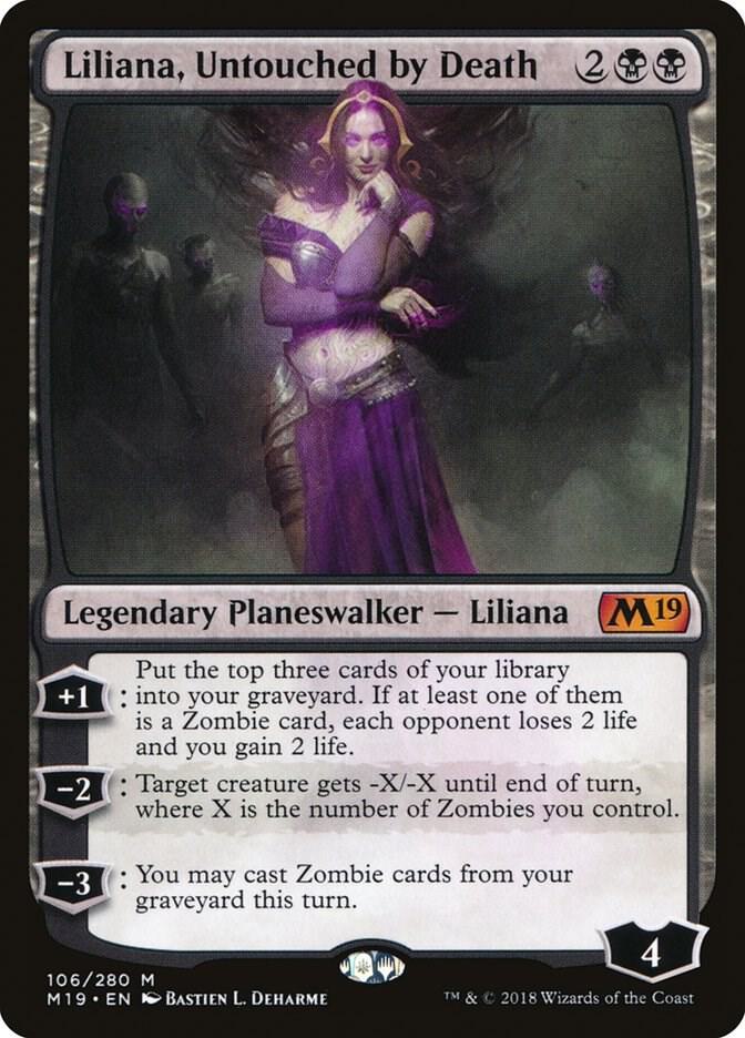 Liliana, Untouched by Death 106 card from Core Set 2019