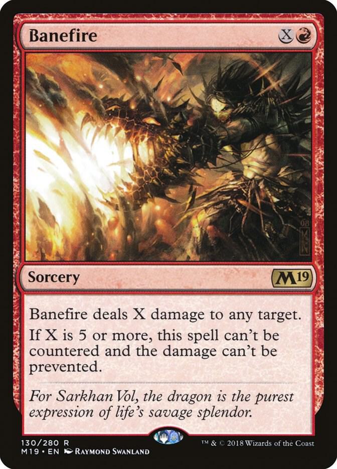 Banefire 130 card from Core Set 2019