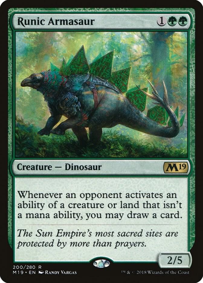 Runic Armasaur 200 card from Core Set 2019