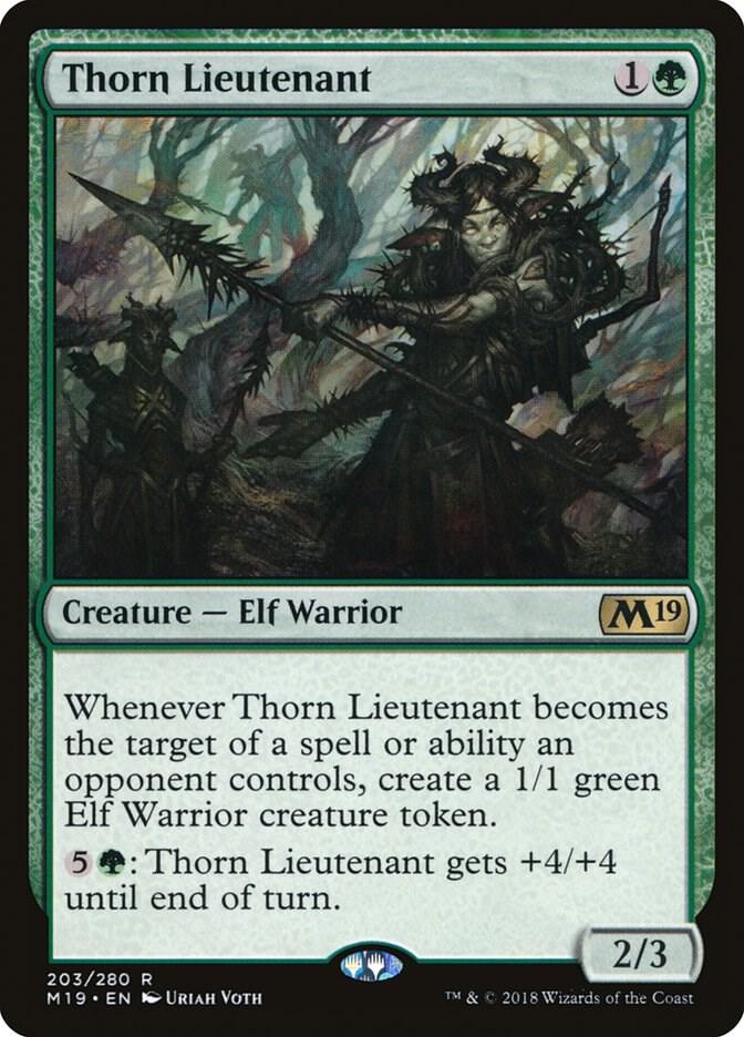 Thorn Lieutenant 203 card from Core Set 2019