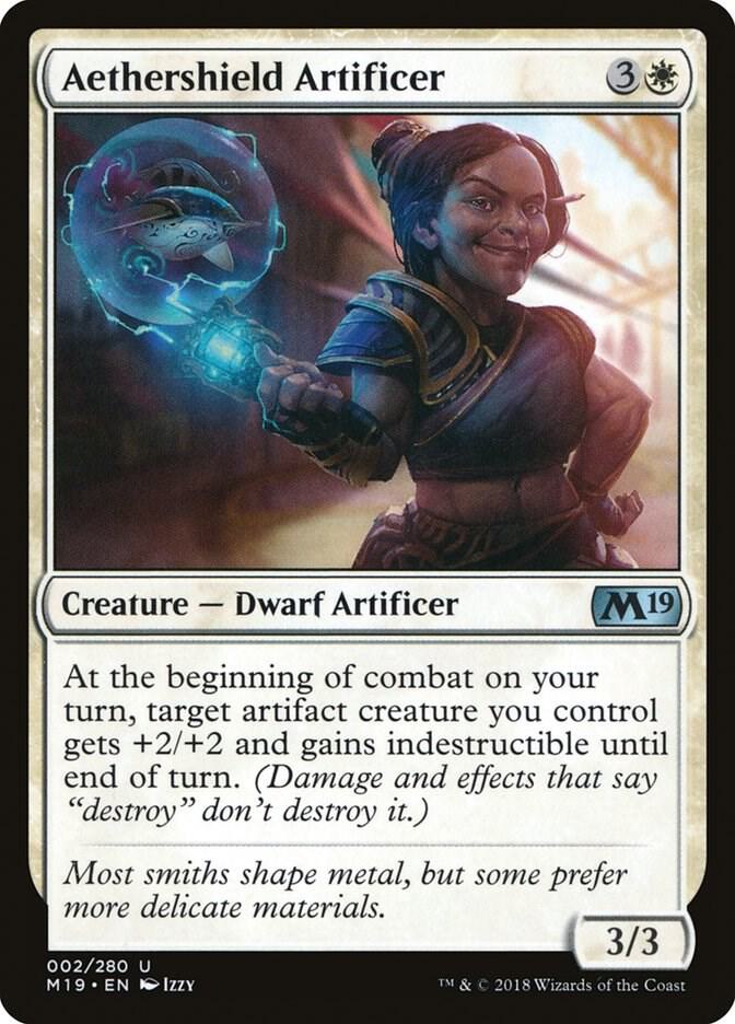 Aethershield Artificer 2 card from Core Set 2019