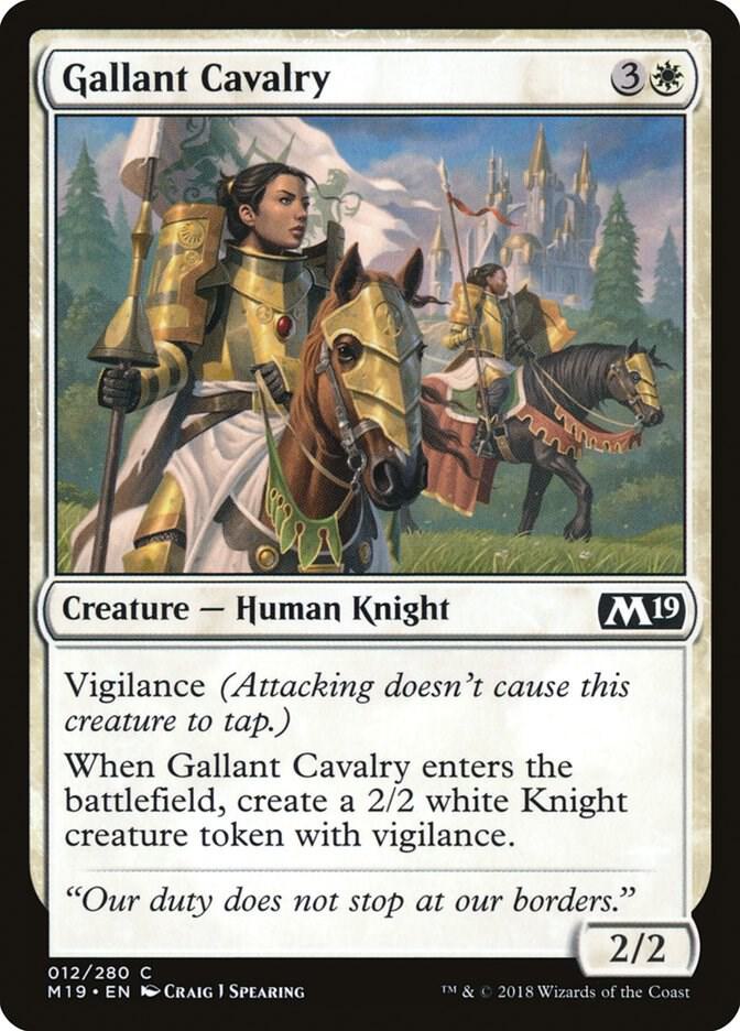 Gallant Cavalry 12 card from Core Set 2019