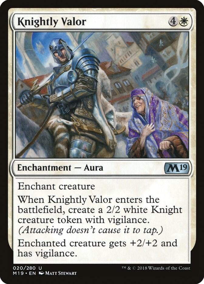 Knightly Valor 20 card from Core Set 2019