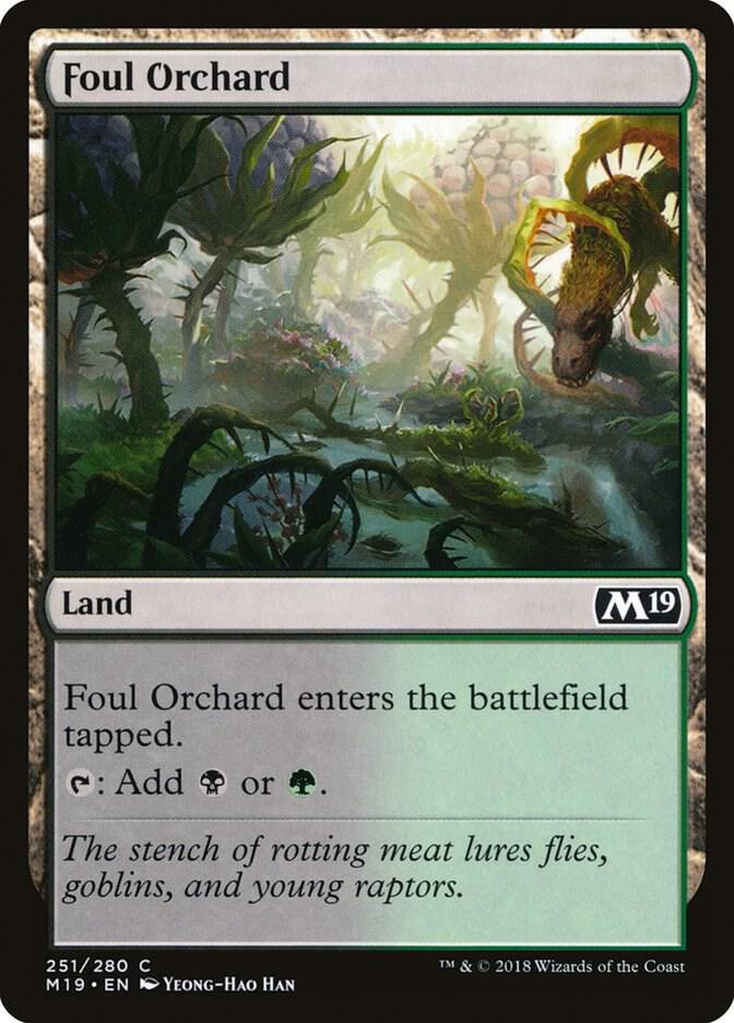 Foul Orchard 251 card from Core Set 2019