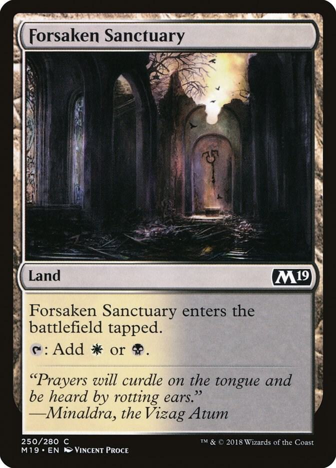 Forsaken Sanctuary 250 card from Core Set 2019