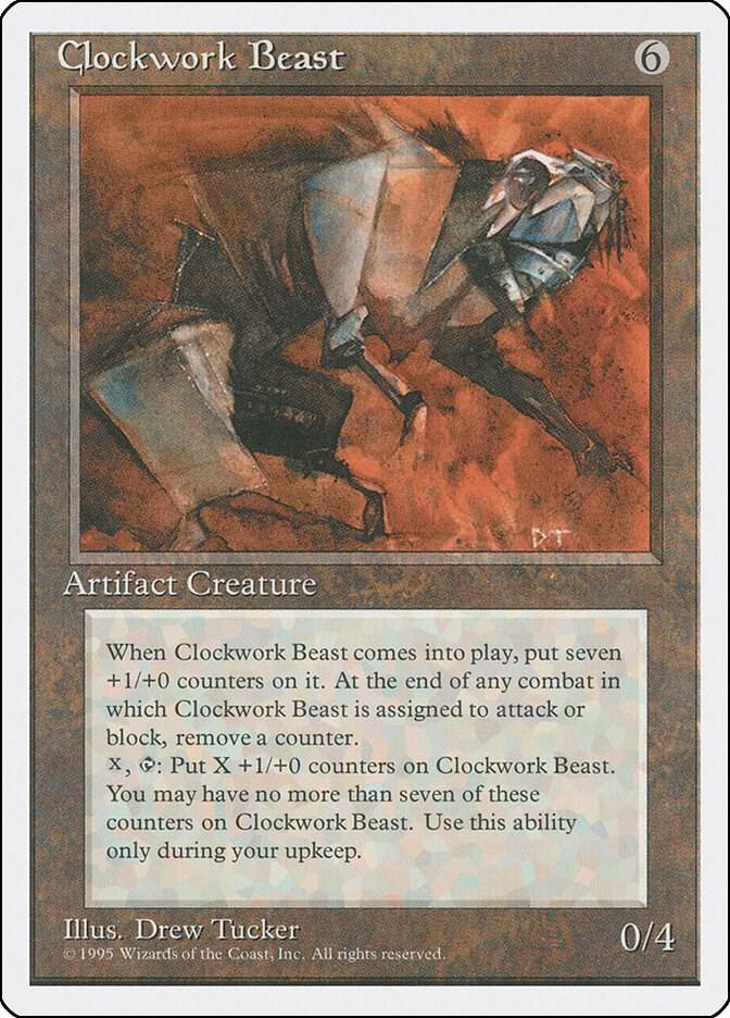 Clockwork Beast card from Fourth Edition