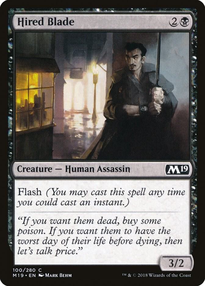 Hired Blade 100 card from Core Set 2019