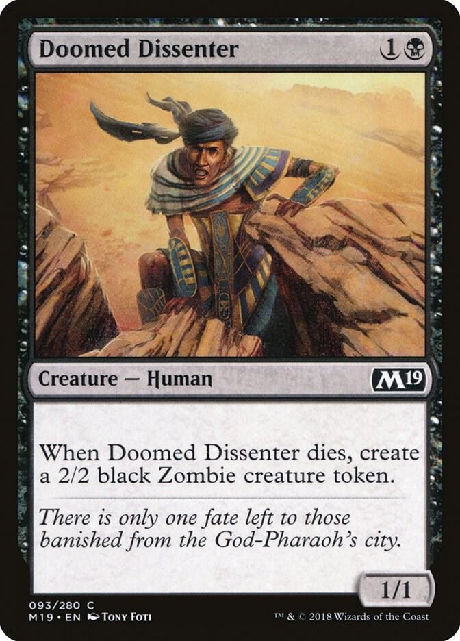 Doomed Dissenter 93 card from Core Set 2019