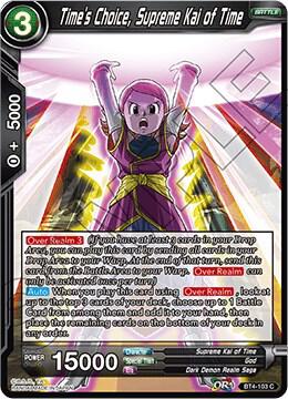 Time's Choice, Supreme Kai of Time BT4-103 card from Colossal Warfare