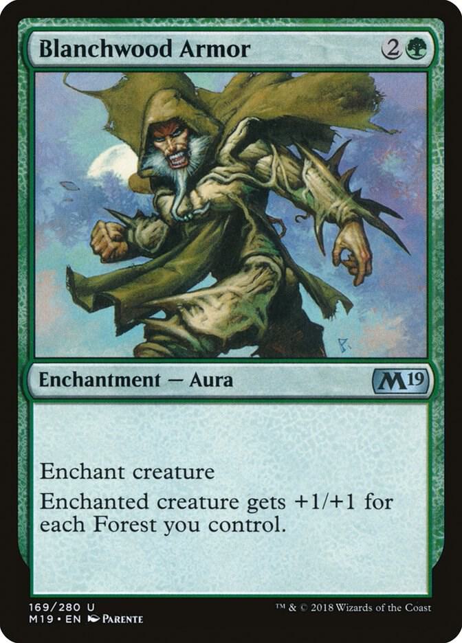 Blanchwood Armor 169 card from Core Set 2019