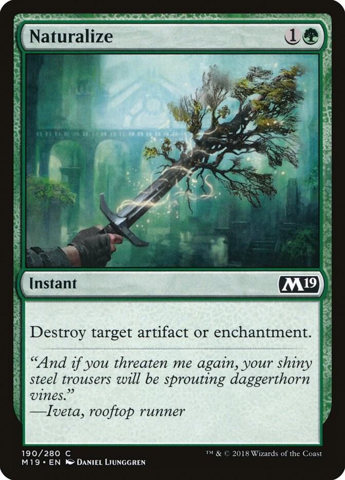 Naturalize 190 card from Core Set 2019