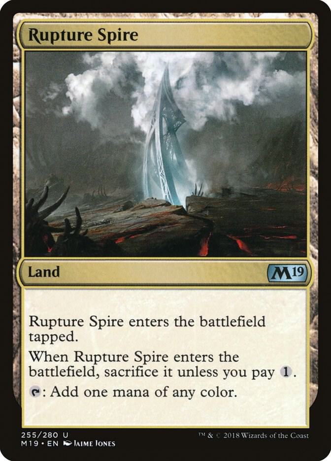 Rupture Spire 255 card from Core Set 2019