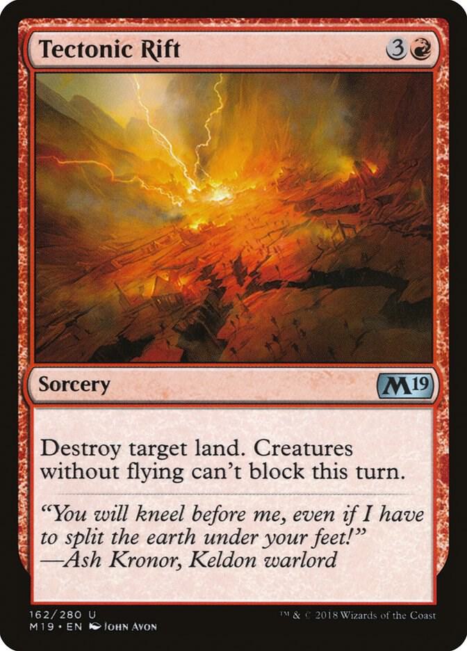 Tectonic Rift 162 card from Core Set 2019