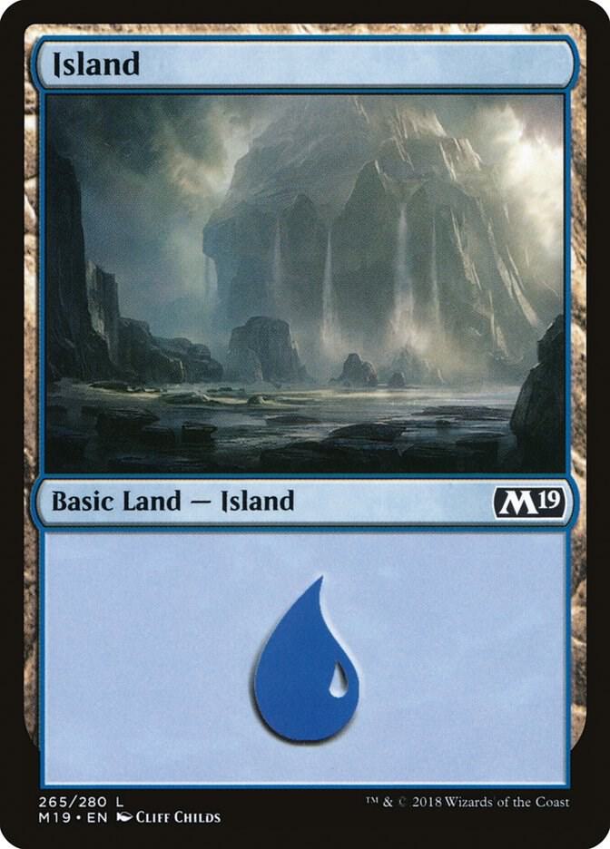 Island 265 card from Core Set 2019