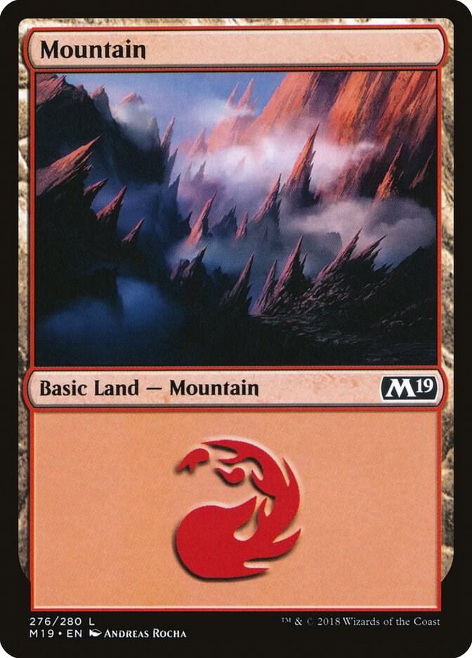 Mountain 276 card from Core Set 2019