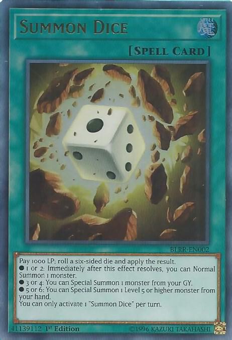 Summon Dice BLRR-EN002 card from Battles of Legend: Relentless Revenge
