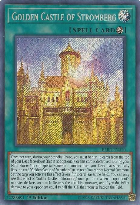 Golden Castle of Stromberg BLRR-EN010 card from Battles of Legend: Relentless Revenge