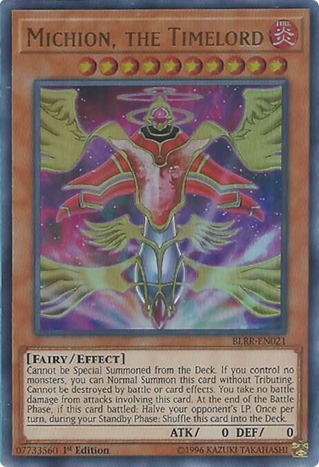 Michion, the Timelord BLRR-EN021 card from Battles of Legend: Relentless Revenge