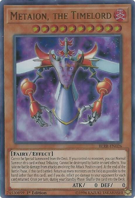 Metaion, the Timelord BLRR-EN026 card from Battles of Legend: Relentless Revenge