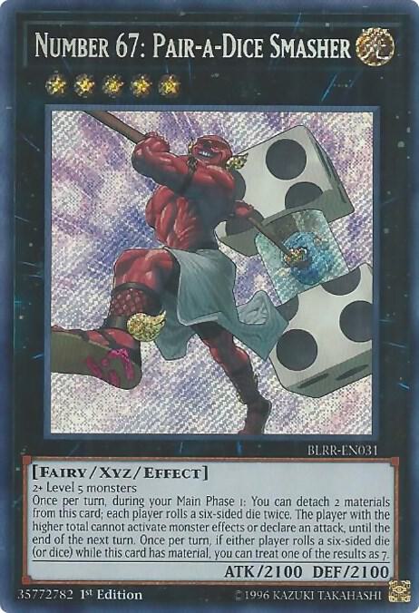 Number 67: Pair-a-Dice Smasher BLRR-EN031 card from Battles of Legend: Relentless Revenge