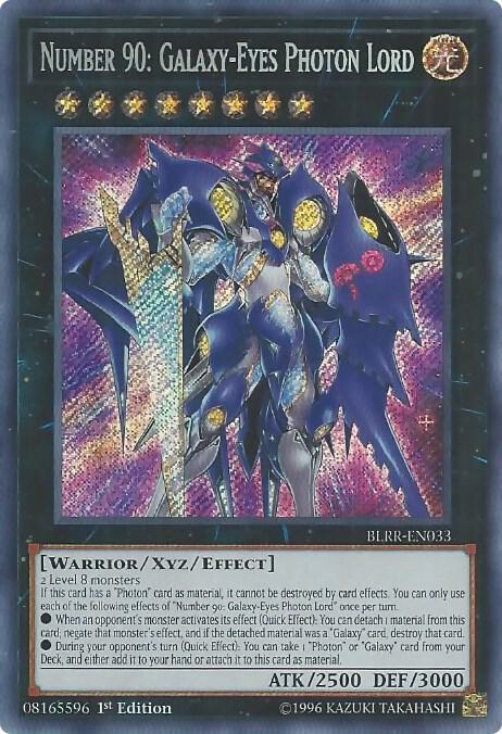 Number 90: Galaxy-Eyes Photon Lord BLRR-EN033 card from Battles of Legend: Relentless Revenge