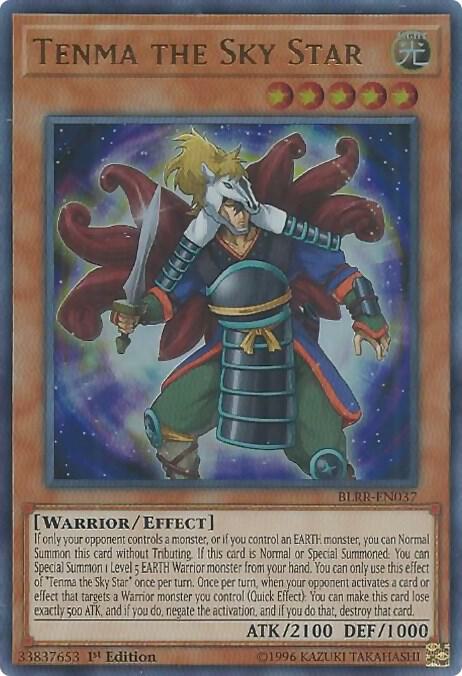 Tenma the Sky Star BLRR-EN037 card from Battles of Legend: Relentless Revenge