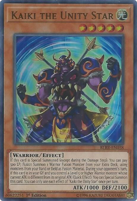 Kaiki the Unity Star BLRR-EN038 card from Battles of Legend: Relentless Revenge