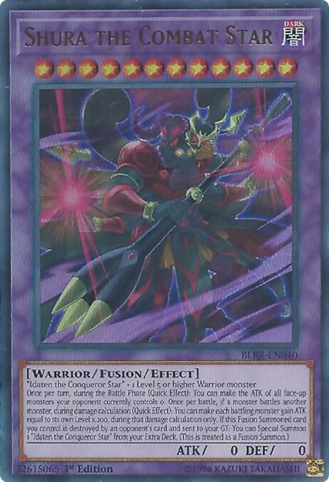 Shura the Combat Star BLRR-EN040 card from Battles of Legend: Relentless Revenge