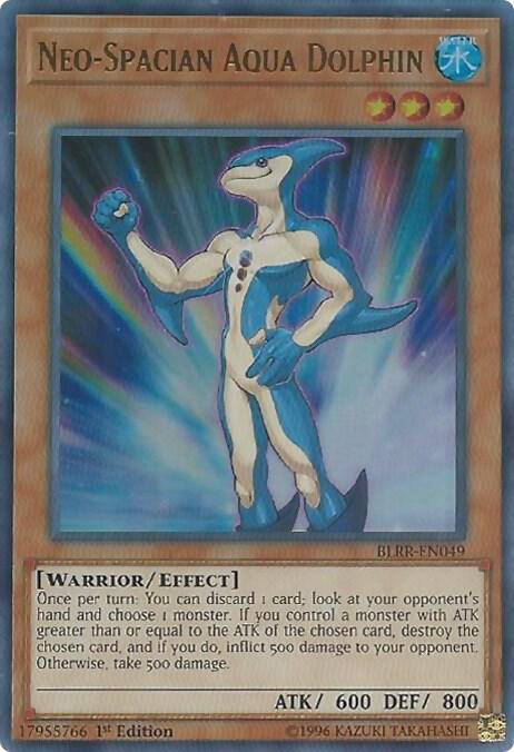 Neo-Spacian Aqua Dolphin BLRR-EN049 card from Battles of Legend: Relentless Revenge