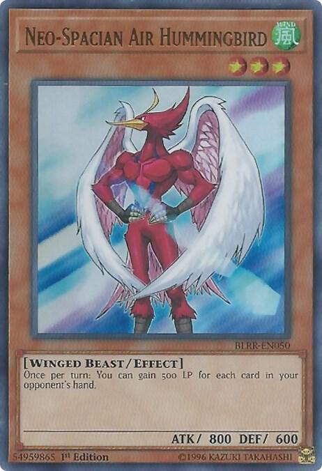 Neo-Spacian Air Hummingbird BLRR-EN050 card from Battles of Legend: Relentless Revenge