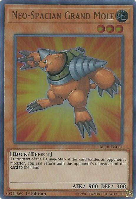 Neo-Spacian Grand Mole BLRR-EN051 card from Battles of Legend: Relentless Revenge