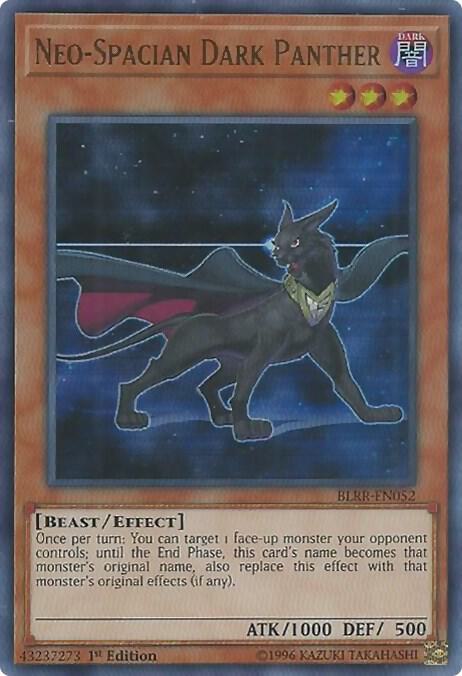 Neo-Spacian Dark Panther BLRR-EN052 card from Battles of Legend: Relentless Revenge