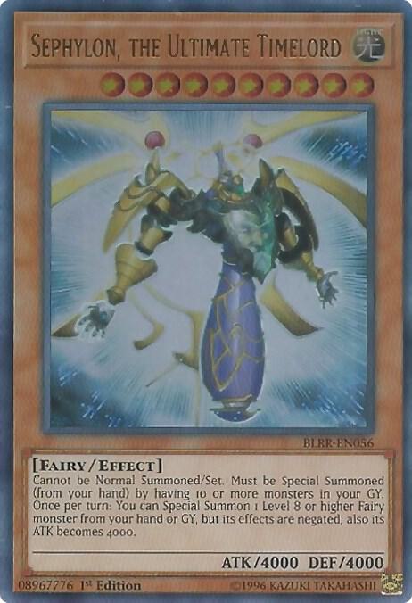 Sephylon, the Ultimate Timelord BLRR-EN056 card from Battles of Legend: Relentless Revenge