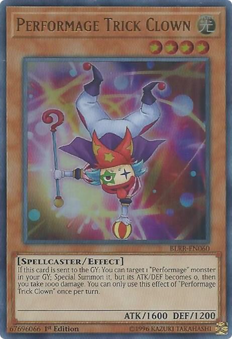 Performage Trick Clown BLRR-EN060 card from Battles of Legend: Relentless Revenge