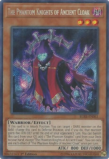 The Phantom Knights of Ancient Cloak BLRR-EN061 card from Battles of Legend: Relentless Revenge