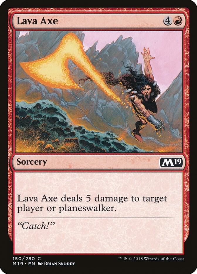 Lava Axe 150 card from Core Set 2019