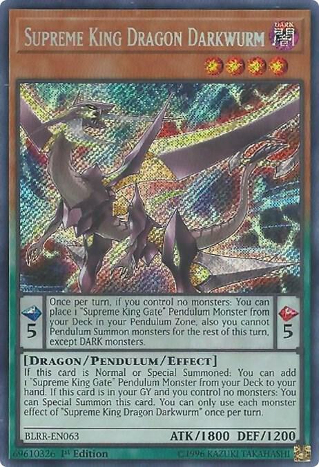 Supreme King Dragon Darkwurm BLRR-EN063 card from Battles of Legend: Relentless Revenge