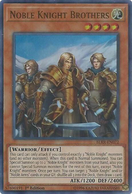 Noble Knight Brothers BLRR-EN072 card from Battles of Legend: Relentless Revenge