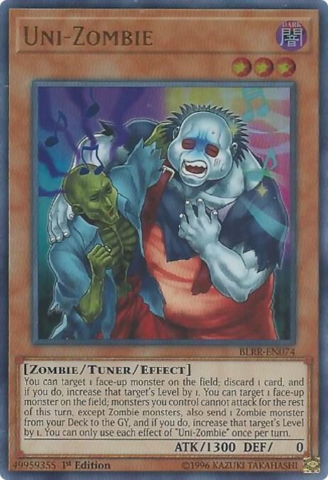 Uni-Zombie BLRR-EN074 card from Battles of Legend: Relentless Revenge
