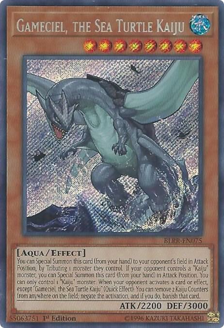 Gameciel, the Sea Turtle Kaiju BLRR-EN075 card from Battles of Legend: Relentless Revenge