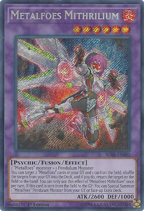 Metalfoes Mithrilium BLRR-EN082 card from Battles of Legend: Relentless Revenge
