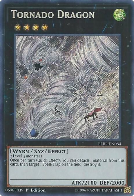 Tornado Dragon BLRR-EN084 card from Battles of Legend: Relentless Revenge