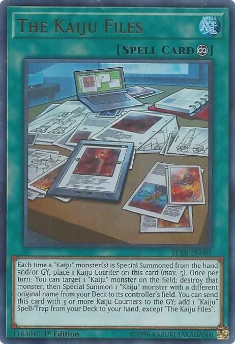 The Kaiju Files BLRR-EN091 card from Battles of Legend: Relentless Revenge
