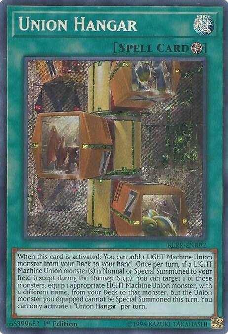 Union Hangar BLRR-EN092 card from Battles of Legend: Relentless Revenge