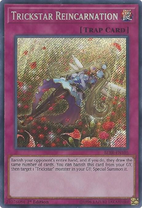 Trickstar Reincarnation BLRR-EN105 card from Battles of Legend: Relentless Revenge